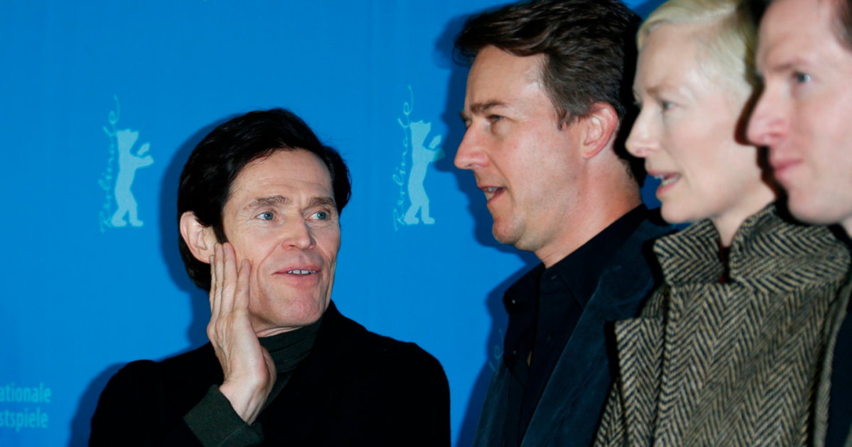 willem dafoe edward norton wes anderson asteroid city